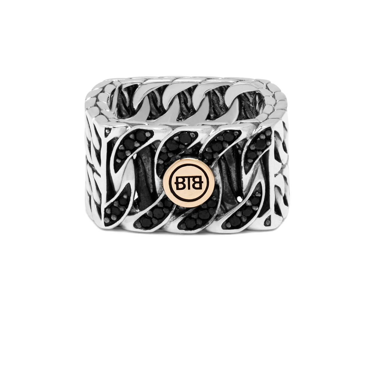 Buddha to Buddha - 143/17.5/Ring Esther Limited Zwart Spinel Zilver Goud 14kt - 001J021430177