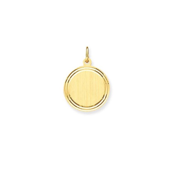 gouden graveerplaat rond 2x cirkel
