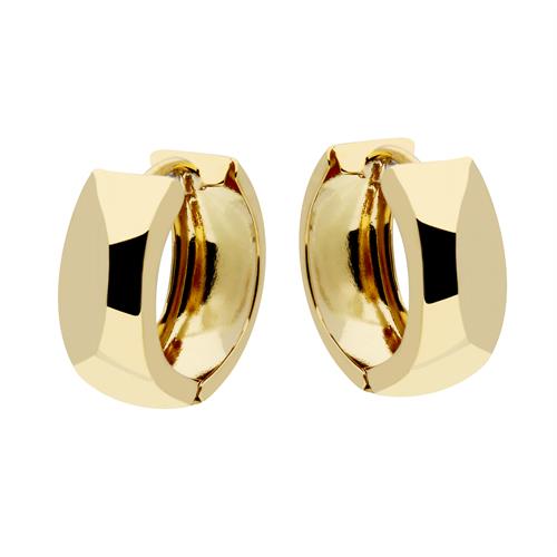 Gouden klapcreolen 6x16mm.