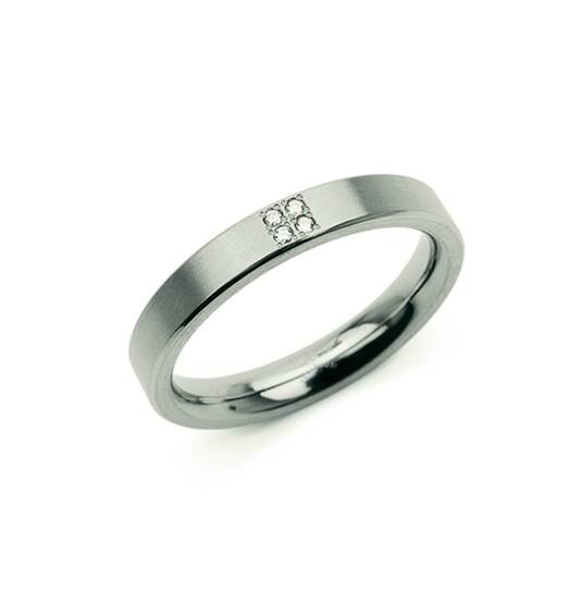 RING - TITANIUM - DIAMANT - 0.02CT