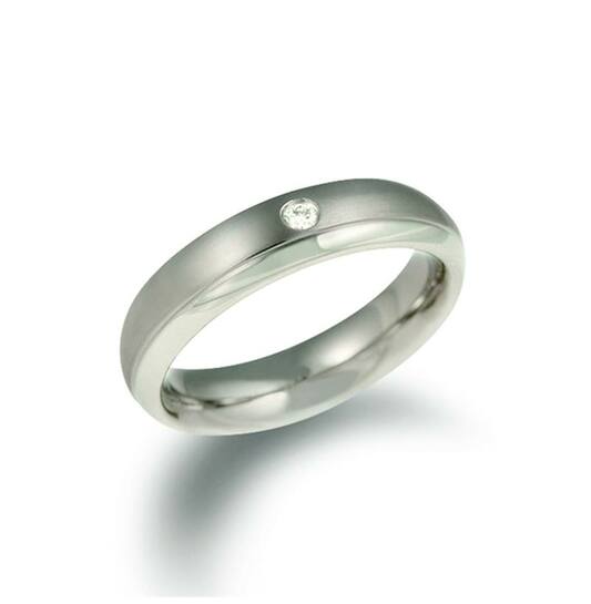 RING - TITANIUM - DIAMANT - 0.03CT