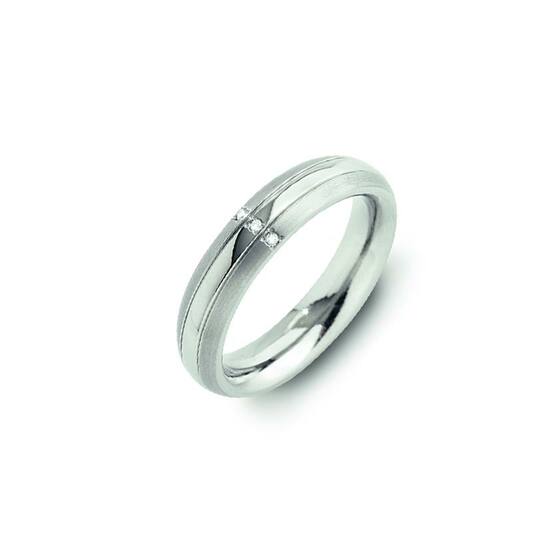 RING - TITANIUM - DIAMANT - 0.015CT