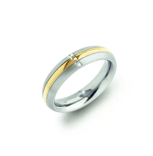 RING - TITANIUM - DIAMANT - 0.01CT