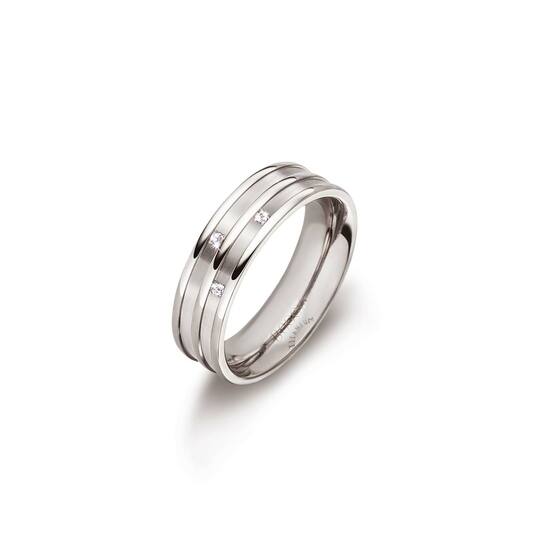 RING - TITANIUM - DIAMANT - 0.015CT