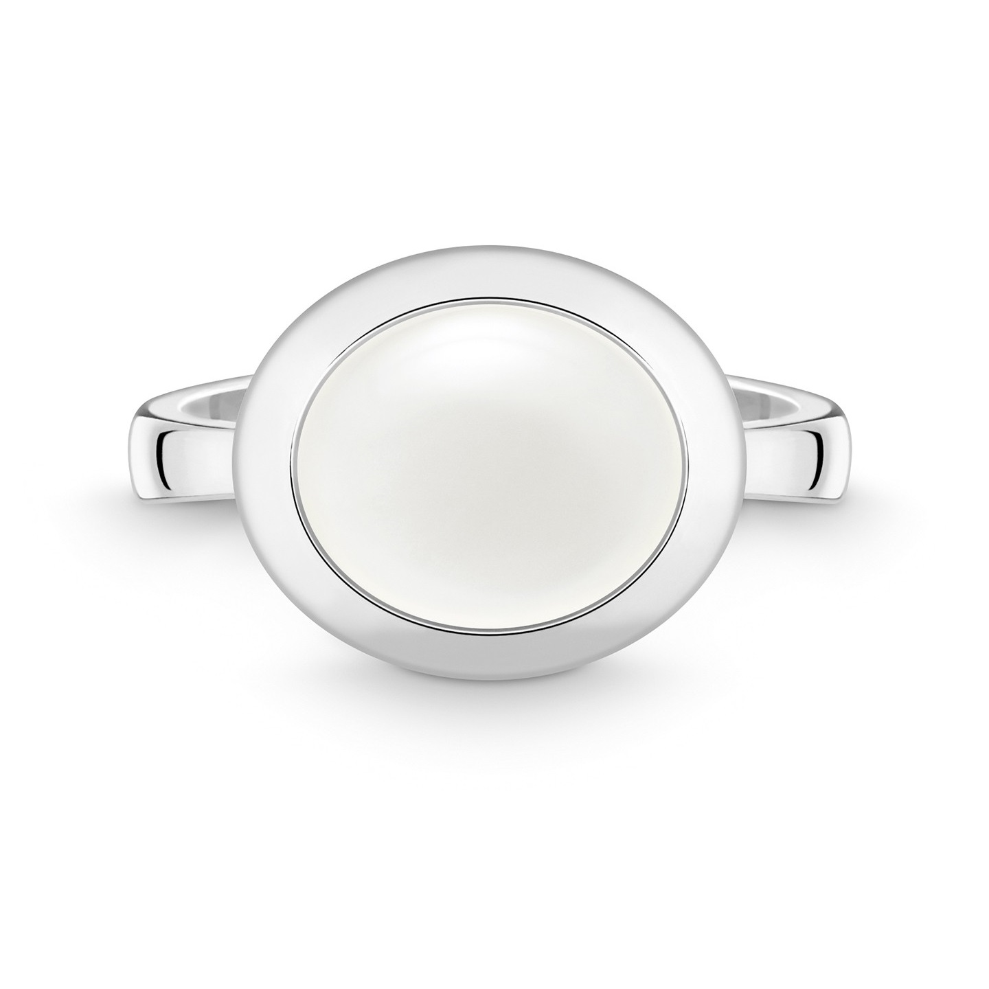 Quinn - Witte maansteen 12x10mm cabochon geslepen