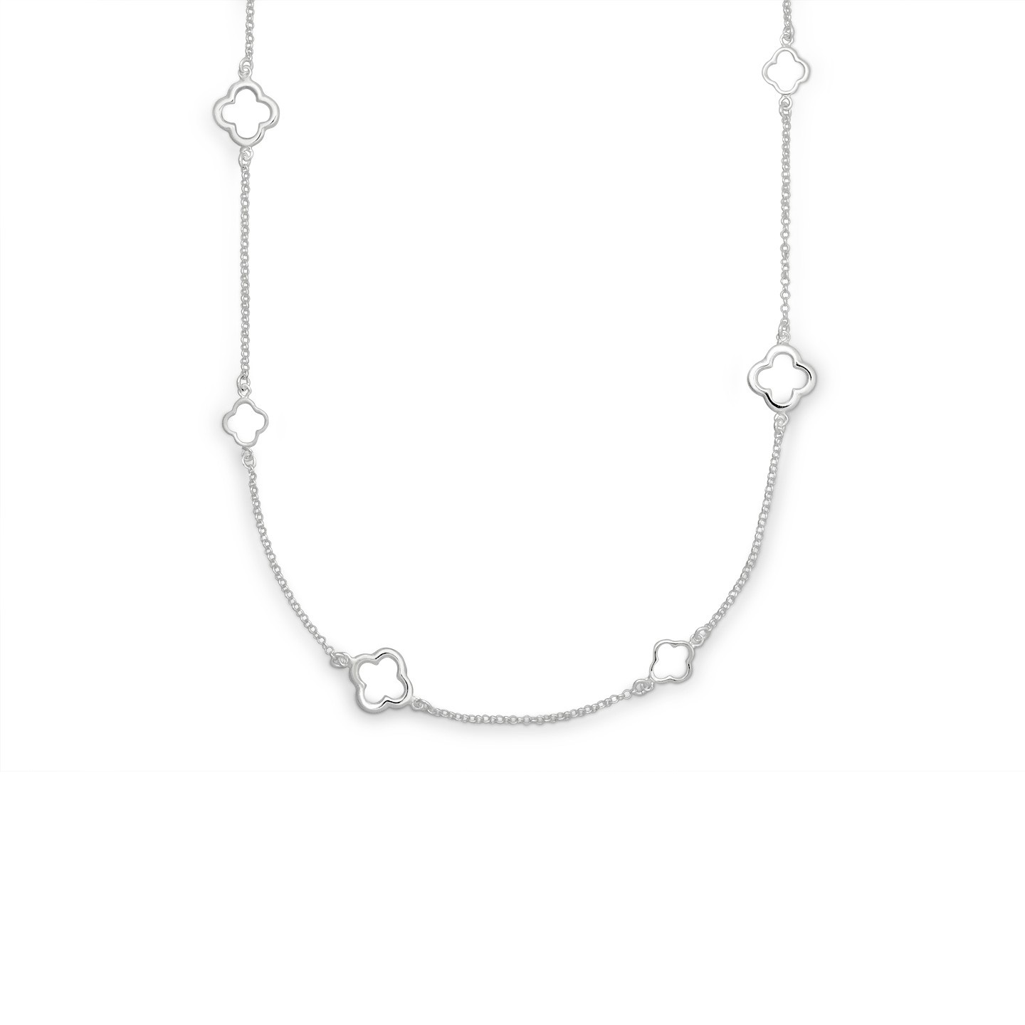 Quinn - Zilveren fantasie collier 450x14x2mm (45cm)
