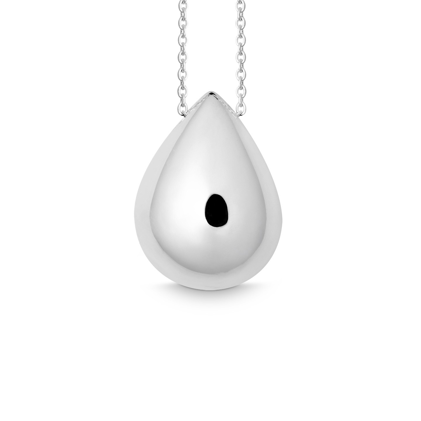 Quin - Zilveren fantasie hanger, druppel,  incl. collier 45/55cm