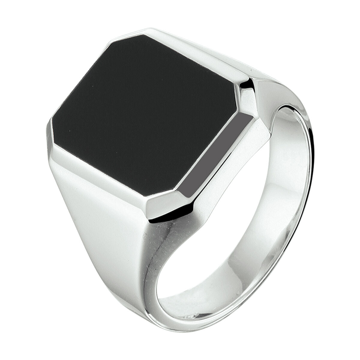 Huiscollectie - Zegelring bezet met onyx, maat 20 - 1014616