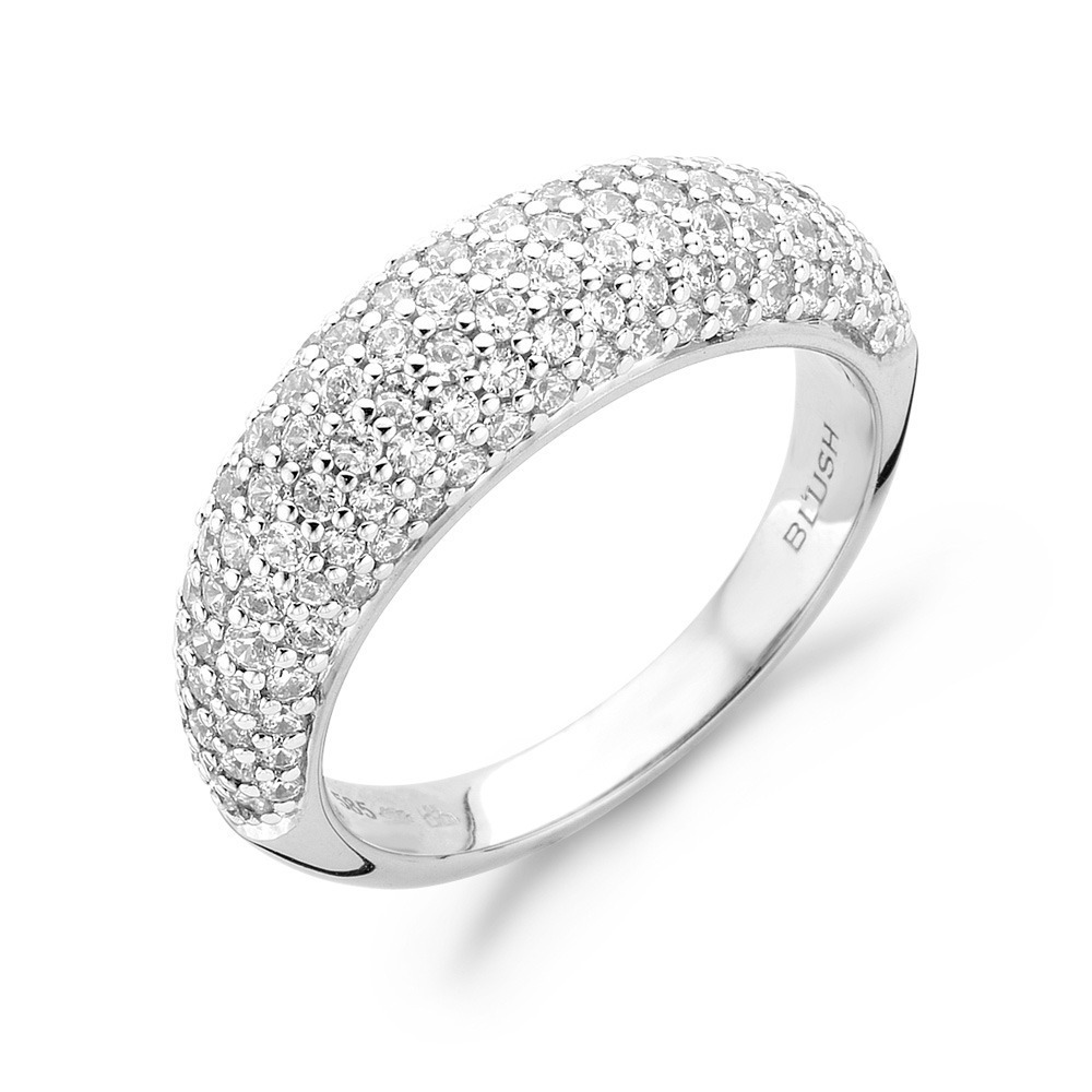 Blush - Witgouden dames ring pavé bezet met zirconia's, maat 56 - 1032WZI/56