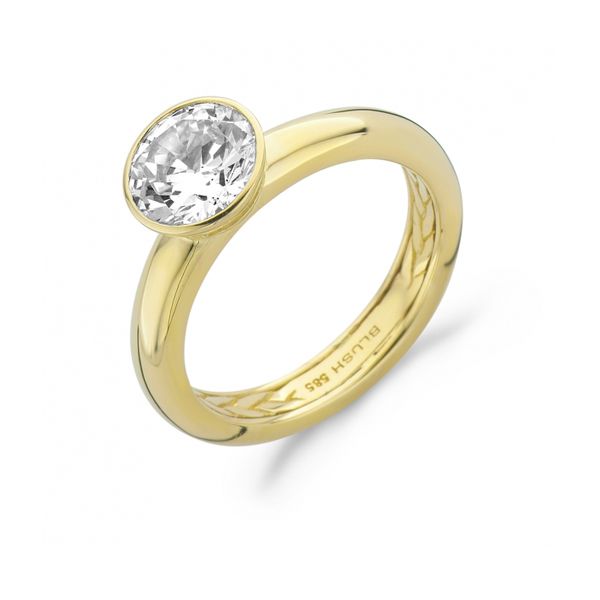 Blush - geelgouden ring bezet met zirconia, maat 56 - 1035YZI/56