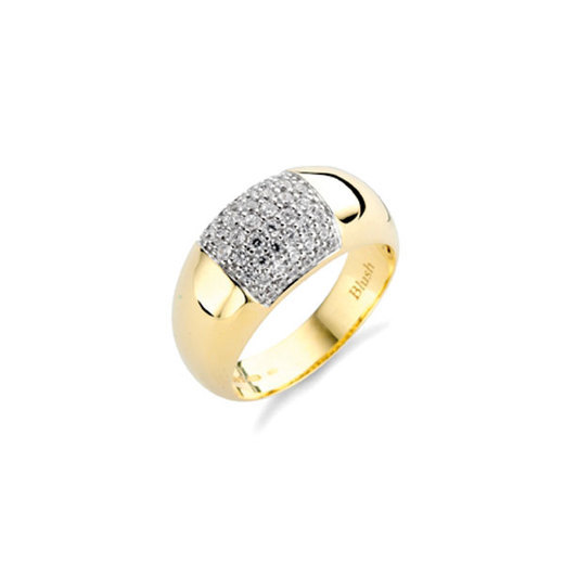 Blush - Geelgouden damesring pavé bezet met zirconia's, maat 56 - 1060YZI/56