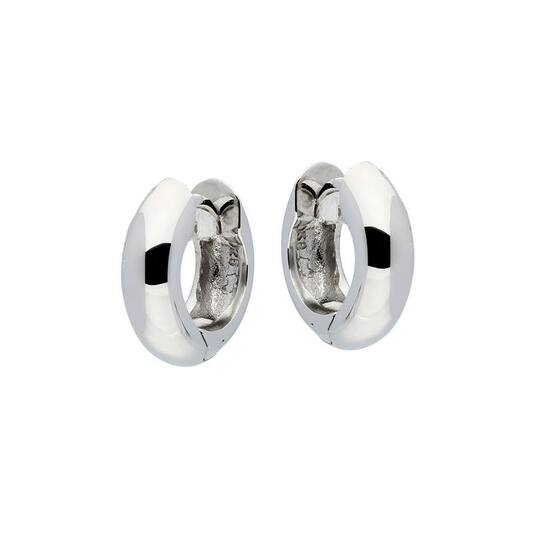 Zilveren oorringen klapcreolen 4.5x14mm.
