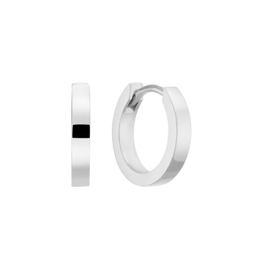 Zilveren massieve oorringen mat of glanzend te dragen 10x2.6mm.