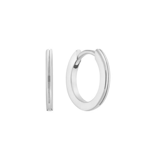 Zilveren massieve oorringen mat of glanzend te dragen 10x1.7mm. bol model