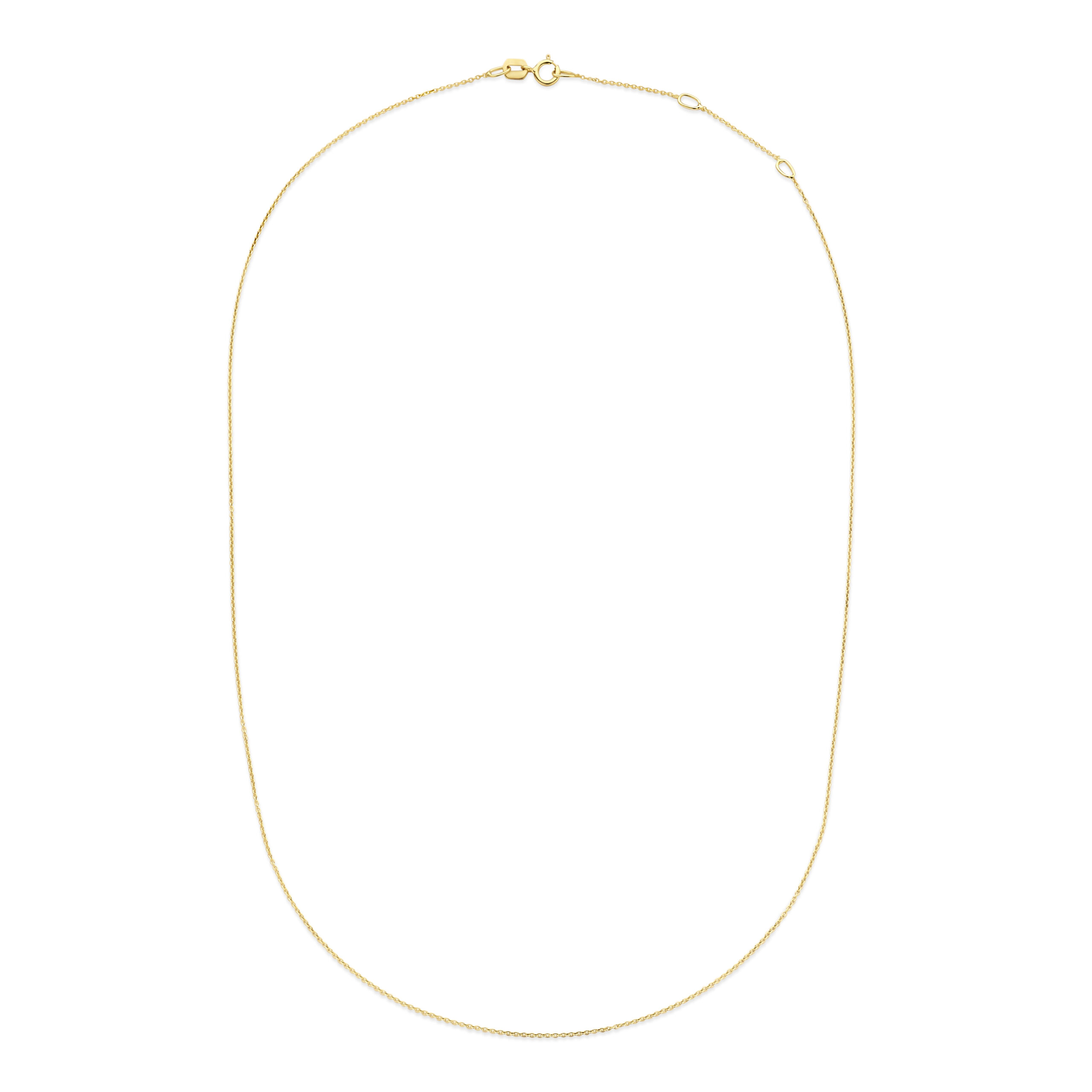 Minioro - 14kt geelgouden anker collier 0.8mm. Lengte 41/43/45cm - 11001