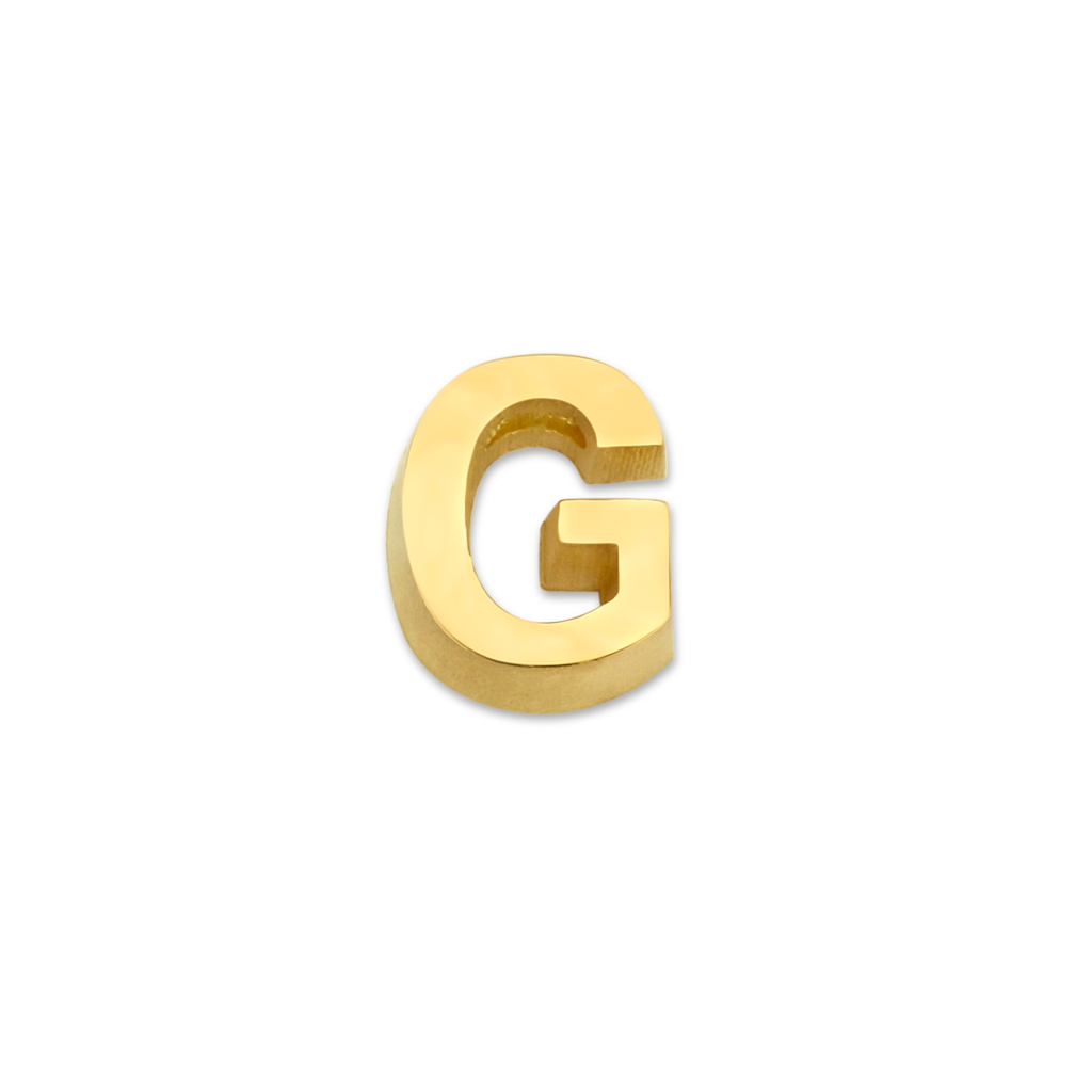 Minioro - 14kt geelgouden Initiaal, Letter G, 5.3mm - 11041G