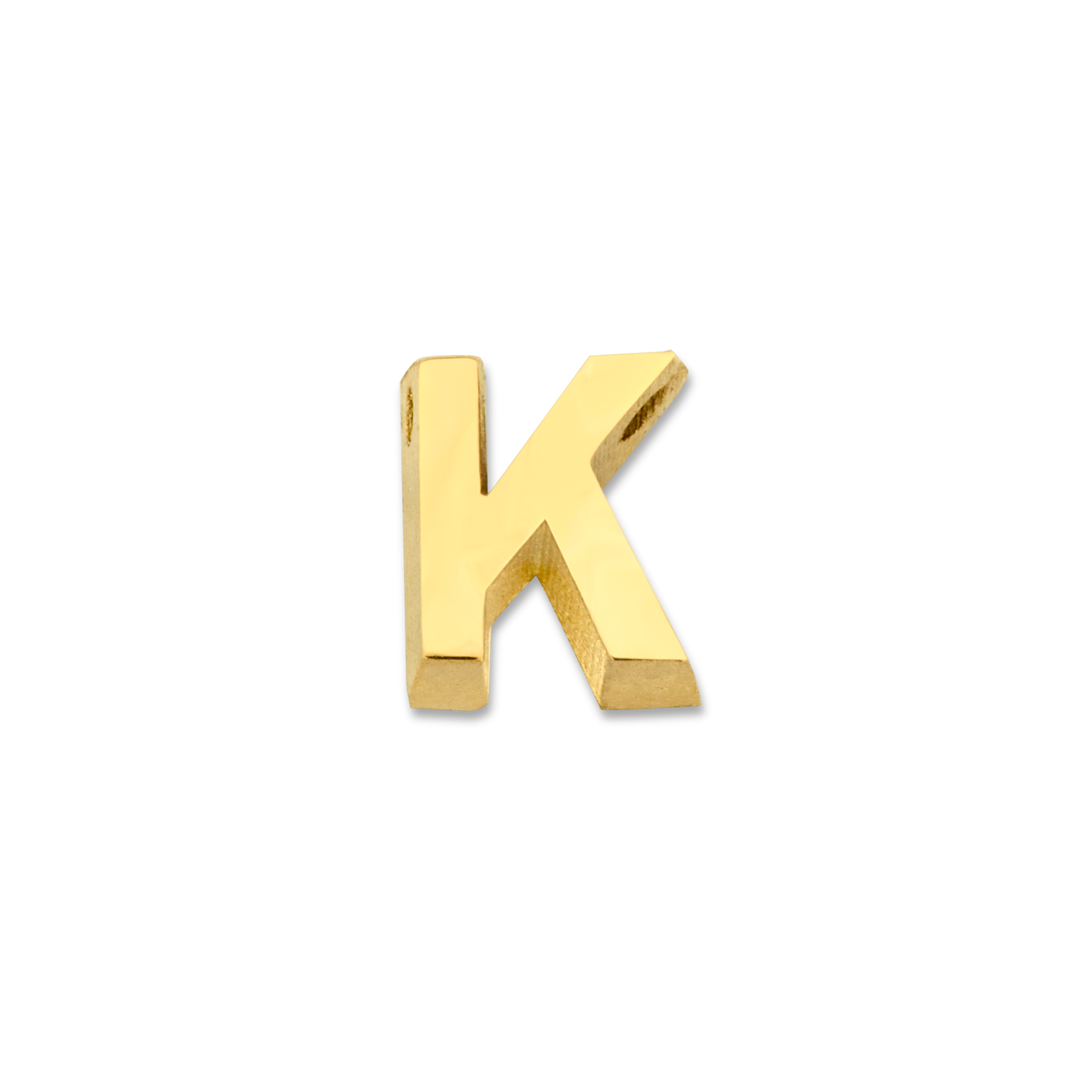 Minioro - 14kt geelgouden Initiaal, Letter K, 5.3mm - 11041K