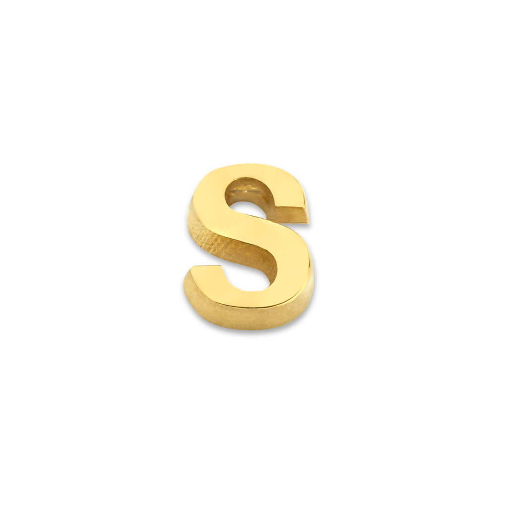 Minioro - 14kt geelgouden Initiaal, Letter S, 5.3mm - 11041S