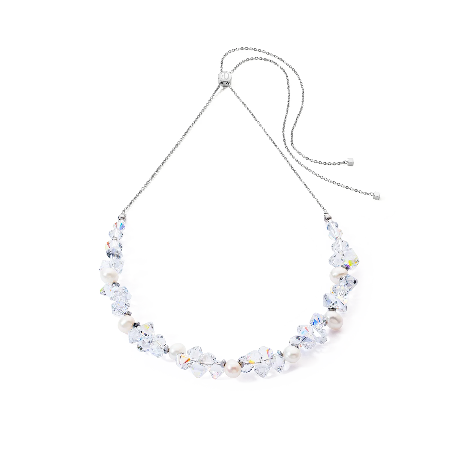 Collier white-silver 
