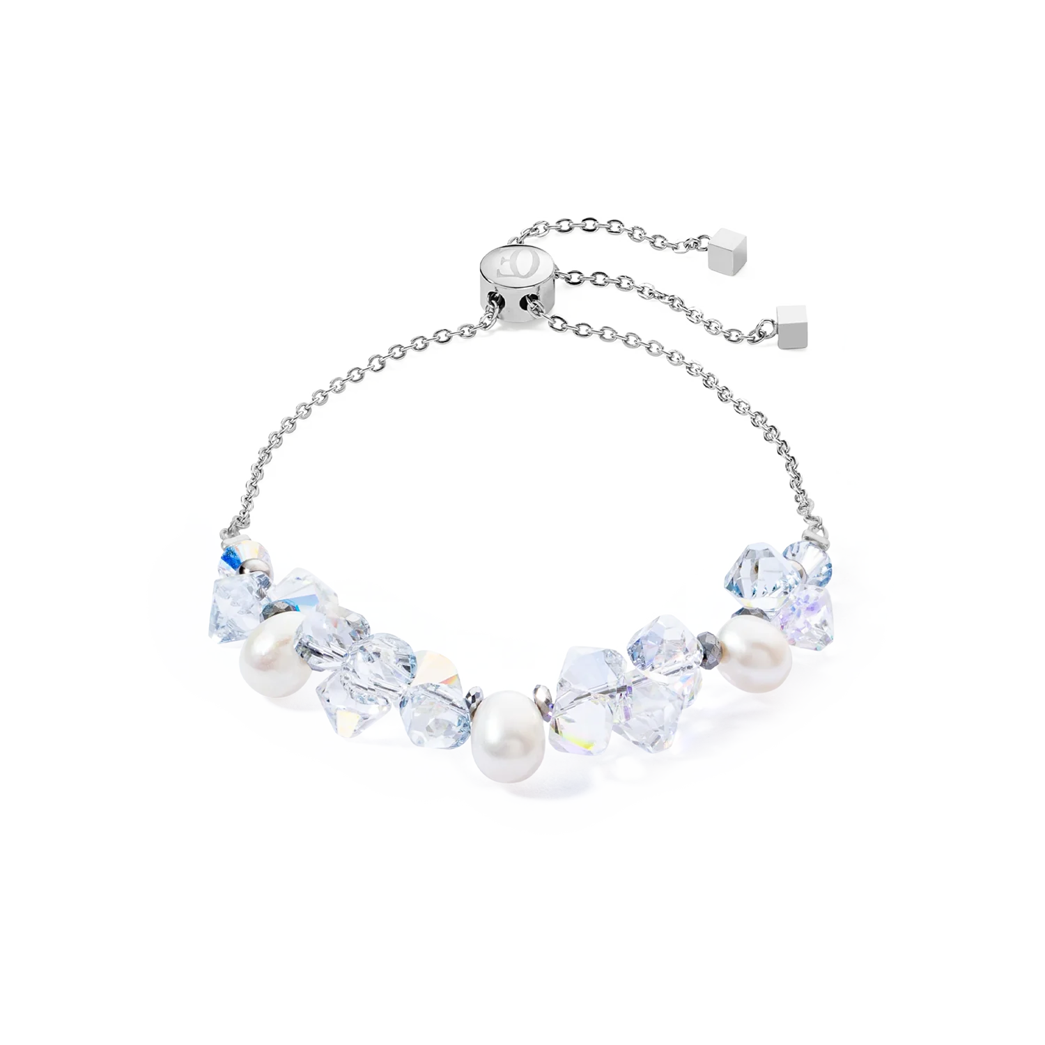 Armband white-zilver