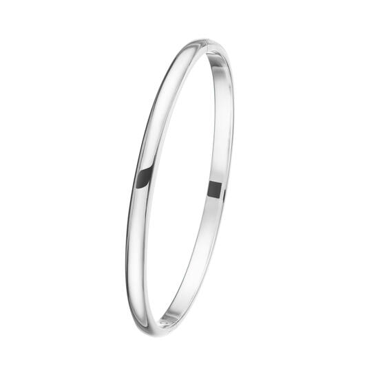 zilveren klemarmband 8mm. massief bol, diameter 60mm.