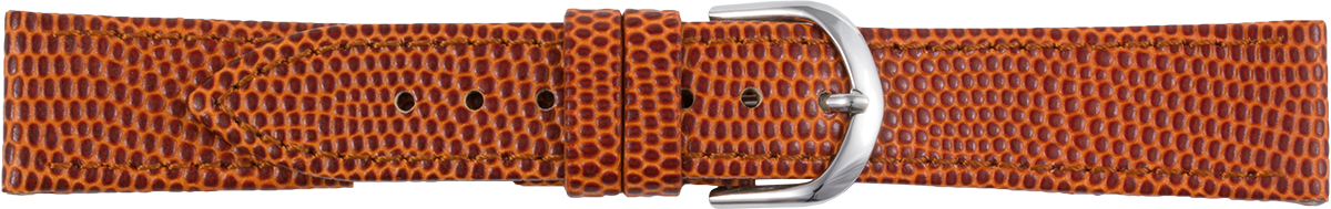 Horlogeband leder 096 reptielprint bruin 12mm