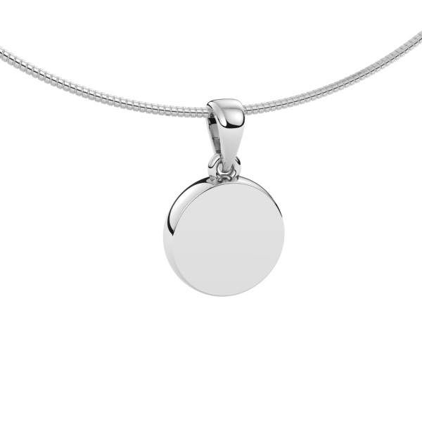Silent Memories - Zilveren As-Hanger Disk, 13mm - 1200-Z (excl. collier)