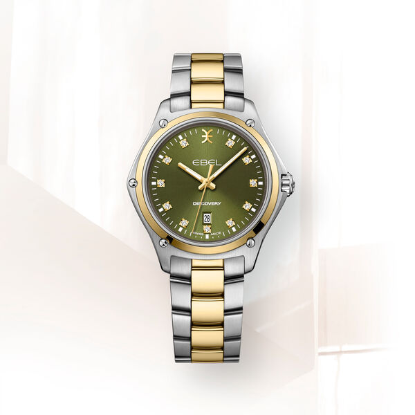 De Ebel Discovery 1216548 horloge combineert stijl en functionaliteit. Dit analoge horloge heeft een 33mm ronde kast van roestvrij staal met saffierglas, een groene wijzerplaat met echte diamanten indexen en een Quartz Zwitsers uurwerk. Waterdicht tot 10 bar, nikkelvrij en anti-allergeen. Draag het dagelijks of tijdens formelere gelegenheden voor een vleugje luxe.   
