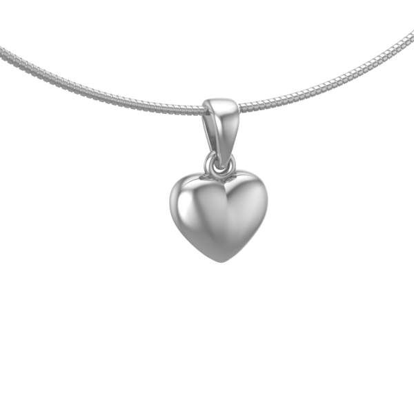 Silent Memories - Zilveren As-Hanger Hart, Small - 1250-Z (excl. collier)
