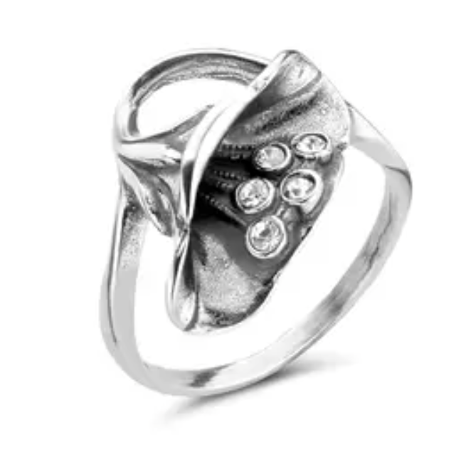 Ring bloem zilver