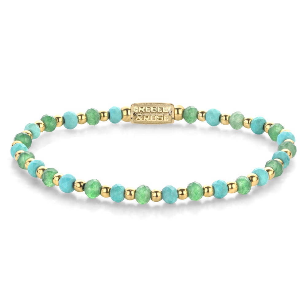 Rebel & Rose - Blue Green Adventure - Doublé - 4mm Small 16.5cm -RR-40143-G-S