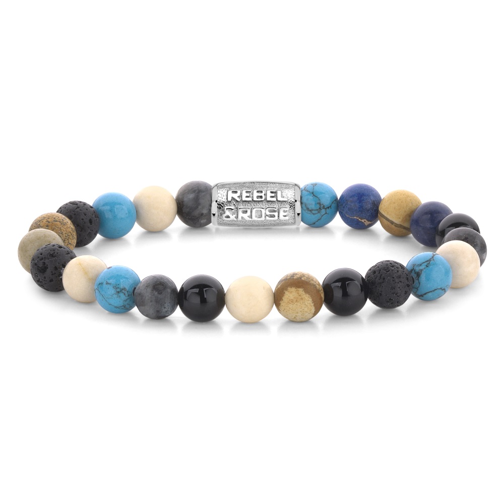 Rebel & Rose - Armband, Summer Breeze - 8mm Large 19cm - RR-80064-S-L