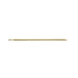 Fjory - Geelgouden gourmette armband met zilveren kern Extra bol 5.5mm breed, 19cm - 40-EBG05,519
