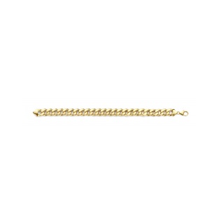 Fjory - Geelgouden gourmette armband met zilveren kern. 6.5mm Bol 19cm - 40-GB06,519