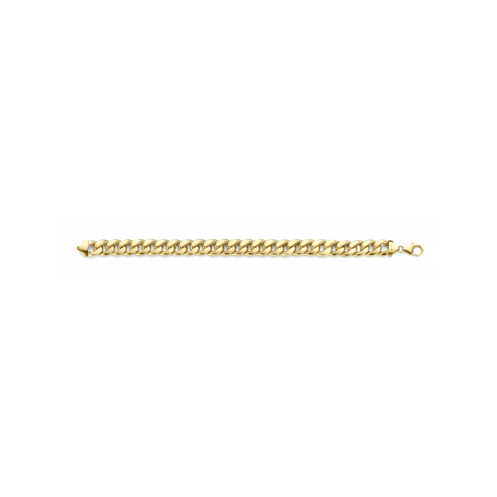 Fjory - Gourmette armband met zilveren kern. 9.5mm Bol, 21cm - 40-GB09,521
