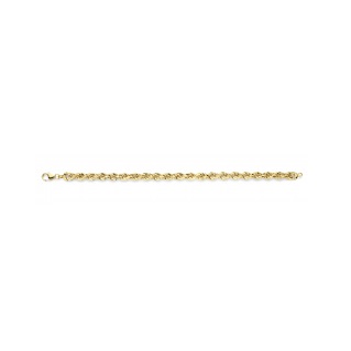 Fjory - Geelgouden Koord armband met zilveren kern. 6.5mm, 19cm - 40-K06,519