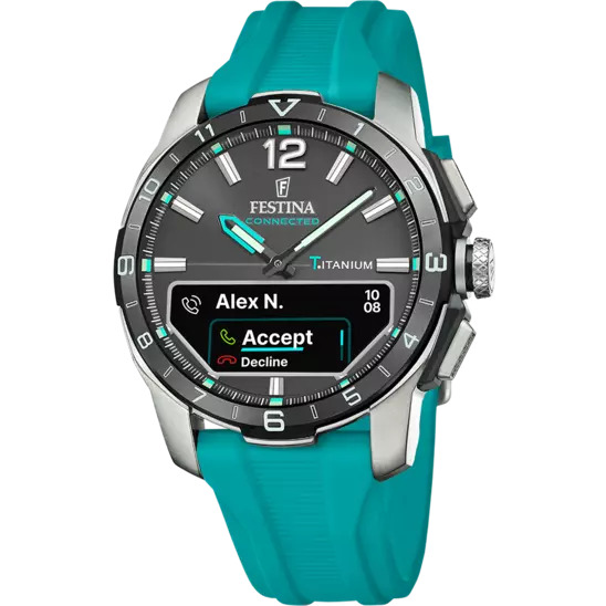 Ontdek de Festina Connected D, een horloge ontworpen voor de moderne man die zowel elegantie als functionaliteit waardeert. Dit model biedt de klassieke uitstraling van een traditioneel horloge met de innovatie van verbonden technologie. De belangrijkste eigenschap is de perfecte combinatie van een analoge wijzerplaat en een klein digitaal display, waardoor je gemakkelijk toegang hebt tot essentiële informatie van je smartphone. Ideaal om verbonden te blijven zonder stijl op te offeren.