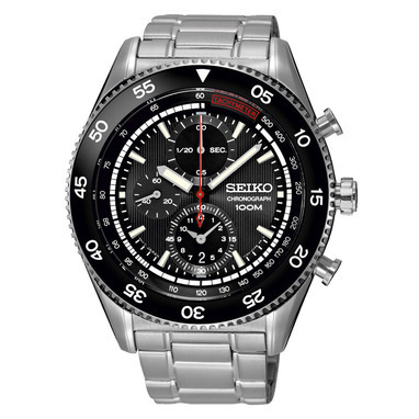 Seiko Chronograaf met datumweergave op de wijzerplaat.