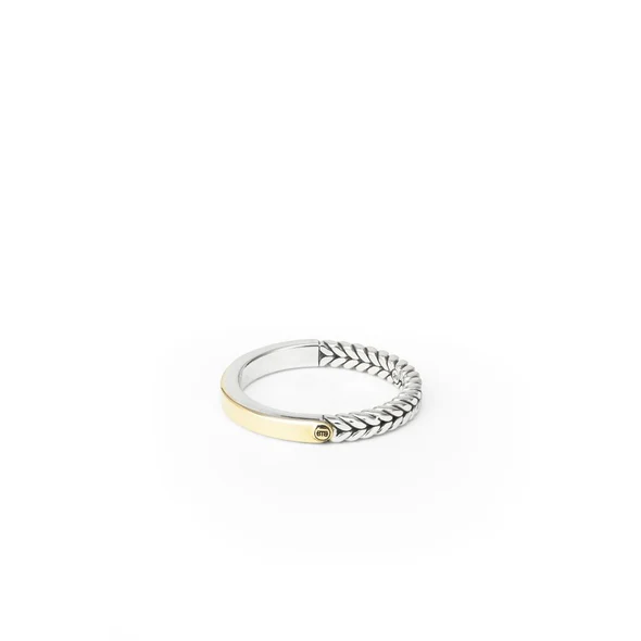 337 17.5 Esther Mini Dual Ring Zilver Verguld
