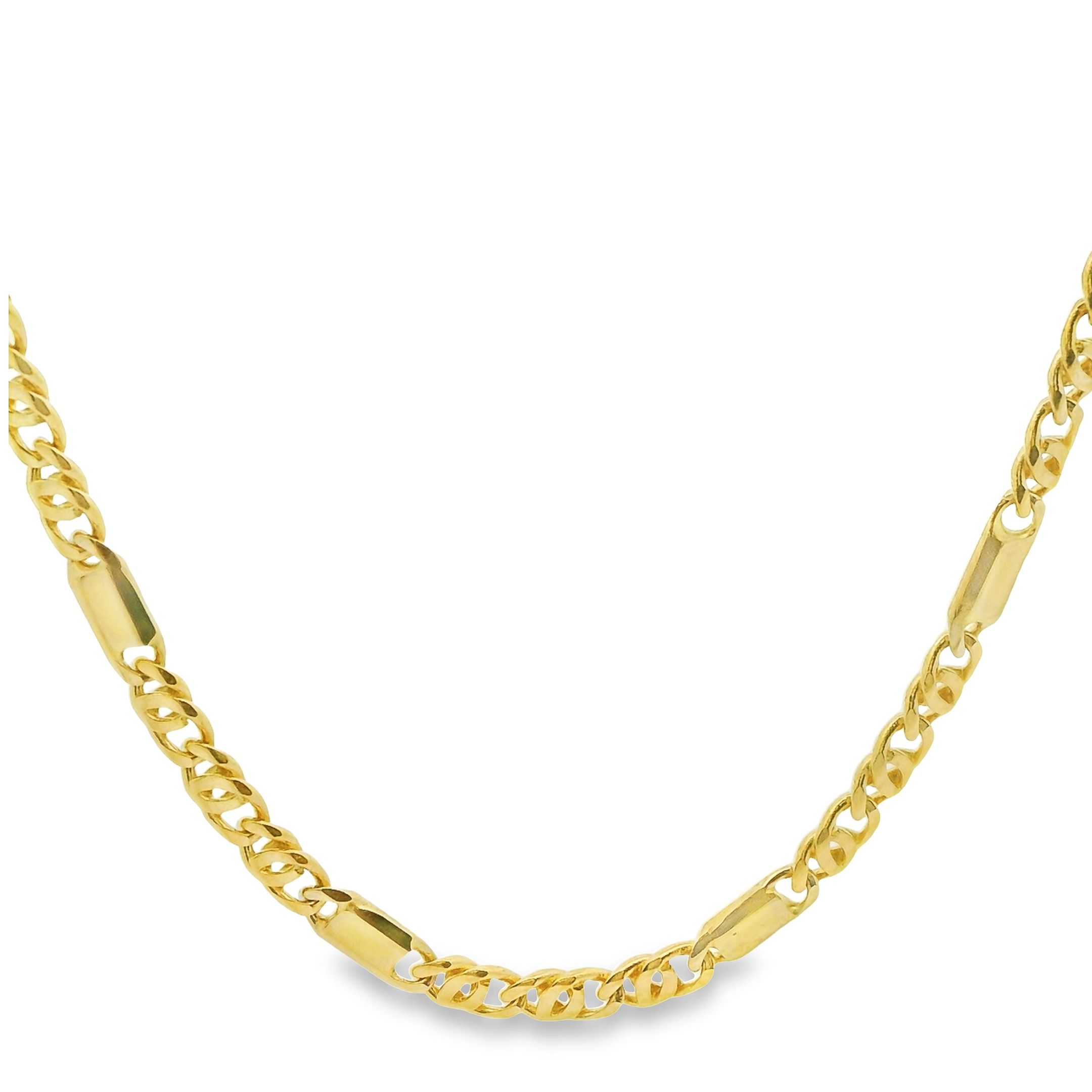Dit collier van Louis Bros is vervaardigd uit 14 karaat geelgoud (10 gr). Het collier heeft een lengte van 50 cm en een dikte van 1 mm. En een breedte van 2.5 mm. Dit collier is stijlvol, eenvoudig en gemakkelijk te combineren.
Wil je deze ketting graag zien en passen? Dat kan natuurlijk! Klik op reserveer en maak een afspraak om te bekijken. Wij zorgen er dan voor dat wij dit collier op voorraad hebben in de winkel op het moment dat jij graag langskomt.
Verkrijgbaar vanaf 40 cm.