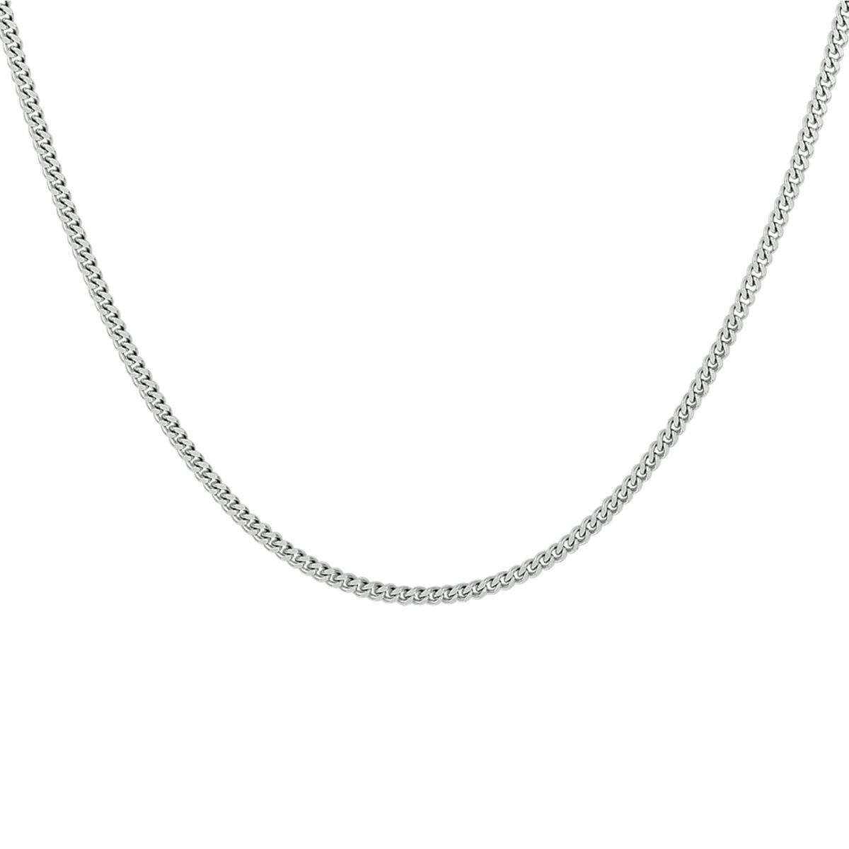 Zilveren collier, gourmet 1.8mm, lengte 45 cm