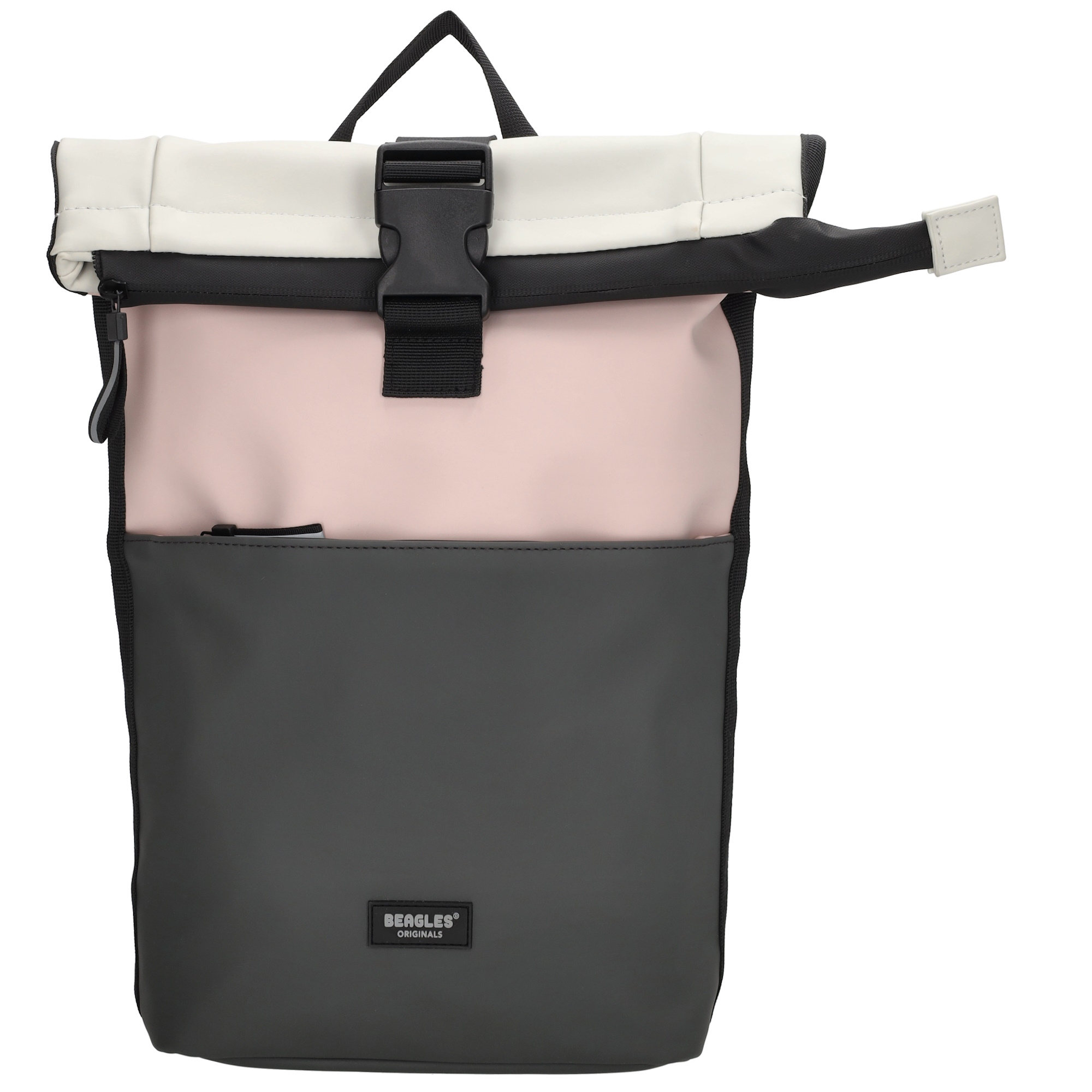 Met deze fijne rugzak zit je zeker goed voor school of werk! Deze toffe rugzak komt van het merk Beagles Originals. De rugzak heeft een compact formaat wat 'm ideaal maakt als je niet veel spullen nodig hebt. Het hoofdvak heeft een extra vak met ruimte voor een tablet. Daarnaast heeft de tas een voor- en achtervak. De rugzak sluit met een ritssluiting en kan met de klikgesp extra gesloten worden. Je draagt de rugzak comfortabel op de rug met de gewatteerde schouderbanden. Door het waterafstotende materiaal blijven jouw spullen veilig. Wat neem jij allemaal mee in deze toffe rugzak? 

De eigenschappen van deze rugzak zijn: 

Hoofdvak met ritssluiting en overslag 
Voor- en achtervak  
Tabletvak
Verstelbare schouderbanden 
Enkel handvat
Waterafstotend materiaal