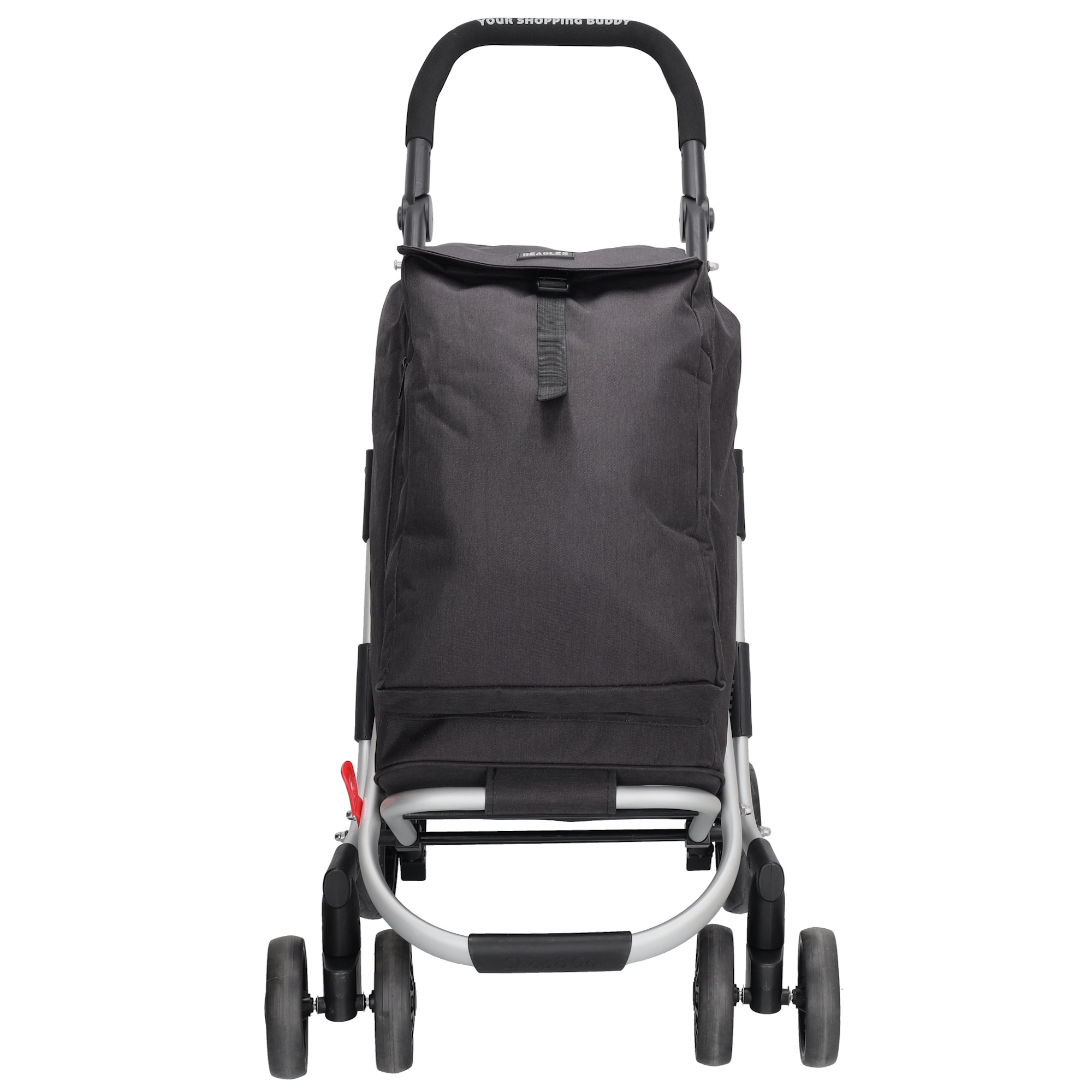 Boodschappen doen wordt samen met deze trolley een stuk leuker! Deze toffe boodschappen trolley komt uit de Shop & Go serie van Beagles. Trolleys zijn ideaal voor boodschappen doen, want zo hoef je geen zware tassen meer te sjouwen. In het voorvak kun je jouw spullen koel houden. Het hoofdvak is ruim genoeg voor jouw boodschappen. De trolley sluit met een overslag. Wordt deze mooie trolley jouw nieuwe favoriet?

De eigenschappen van deze boodschappen trolley zijn:

Hoofdvak met trekkoord en overslag 
Voorvak met koelvak
Achtervak met ritssluiting
Vier wielen 
Handvat