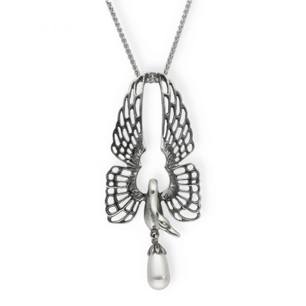 Zilver hanger vogel