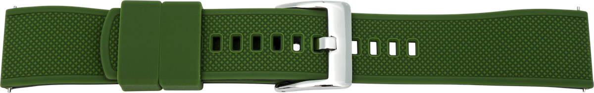 Horlogeband kunststof 20mm silicone easy click groen