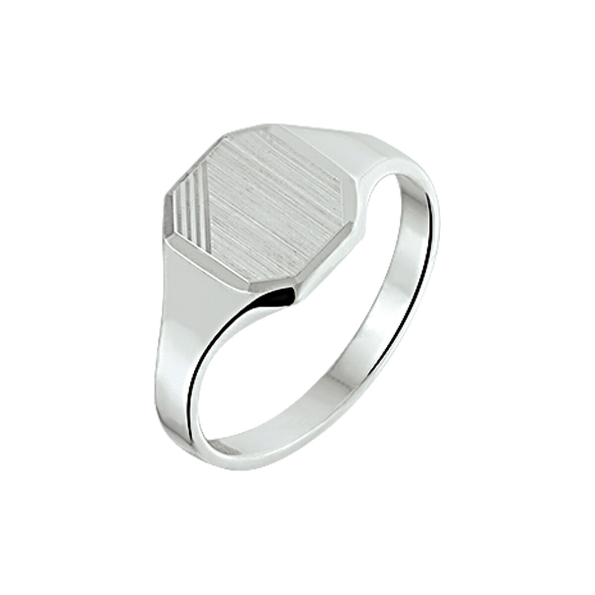 Huiscollectie - zilveren monogram ring klein 10.5x10mm, maat 18.25 - 1006132