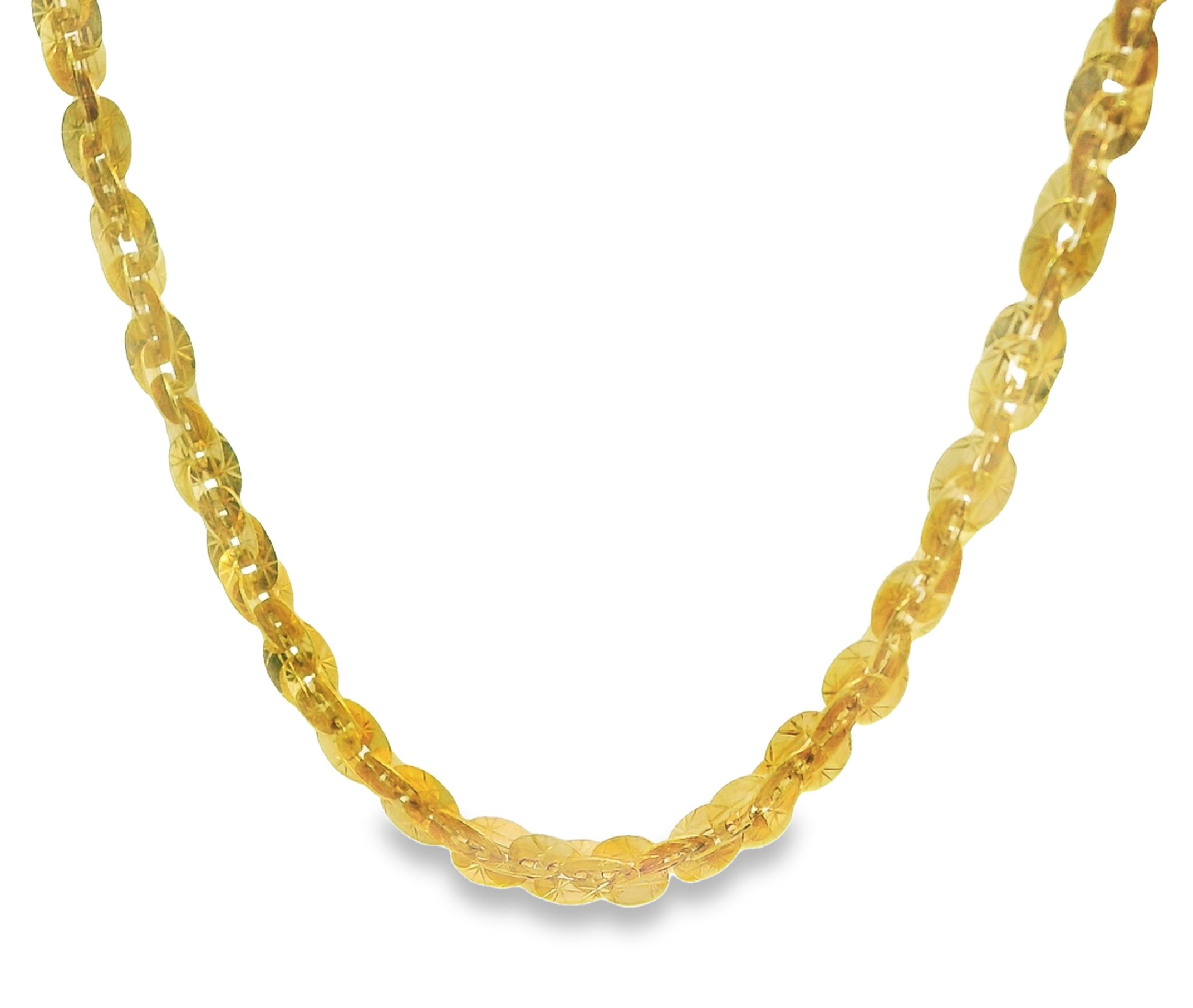 Dit collier van Louis Bros is vervaardigd uit 14 karaat geelgoud (6.32 gr). Het collier heeft een lengte van 50 cm en een dikte van 3 mm. Dit collier is stijlvol, eenvoudig en gemakkelijk te combineren. Wil je deze ketting graag zien en passen? Dat kan natuurlijk! Klik op reserveer en maak een afspraak om te bekijken. Wij zorgen er dan voor dat wij dit collier op voorraad hebben in de winkel op het moment dat jij graag langskomt.
Verkrijgbaar vanaf 40 cm.
