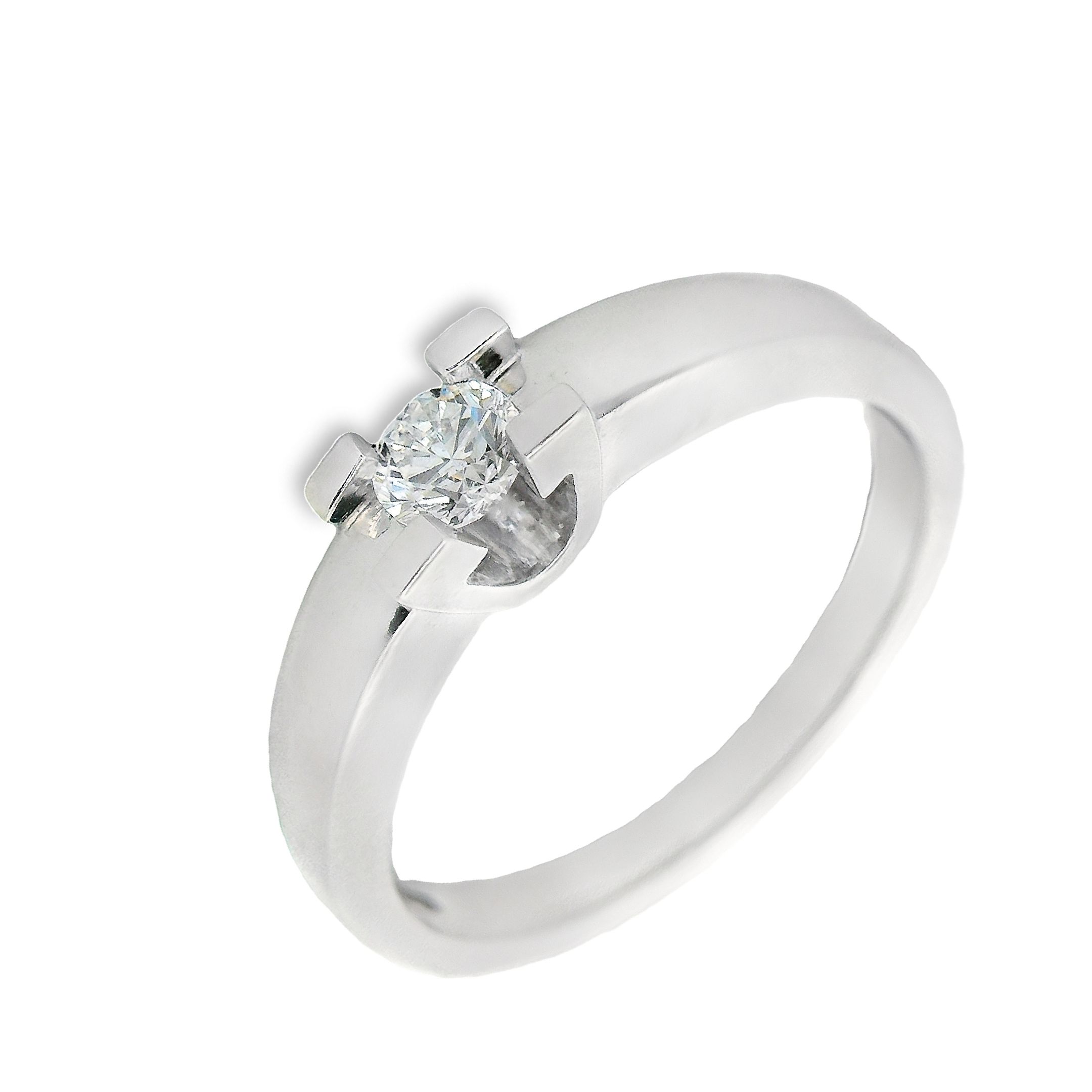 Deze ring van Louis Bros is vervaardigd uit 14 karaat witgoud (3.51 gr.) en is gezet met 1 briljant geslepen diamanten met een totaalgewicht van 0.15 ct.In een solitair sieraad wordt één enkele diamant gezet, die daardoor in het middelpunt van de belangstelling staat. De solitairs zijn klassiek en heel elegant. Ze passen bij elke outfit en zijn tijdloos.
De ring is verkrijgbaar in meerdere afmetingen.

Verkrijgbaar vanaf 0,05crt .
Leverbare goudkleuren: 14/18kts geelgoud, 14/18kts witgoud, 14/18kts roségoud en alle bicolor combinaties.