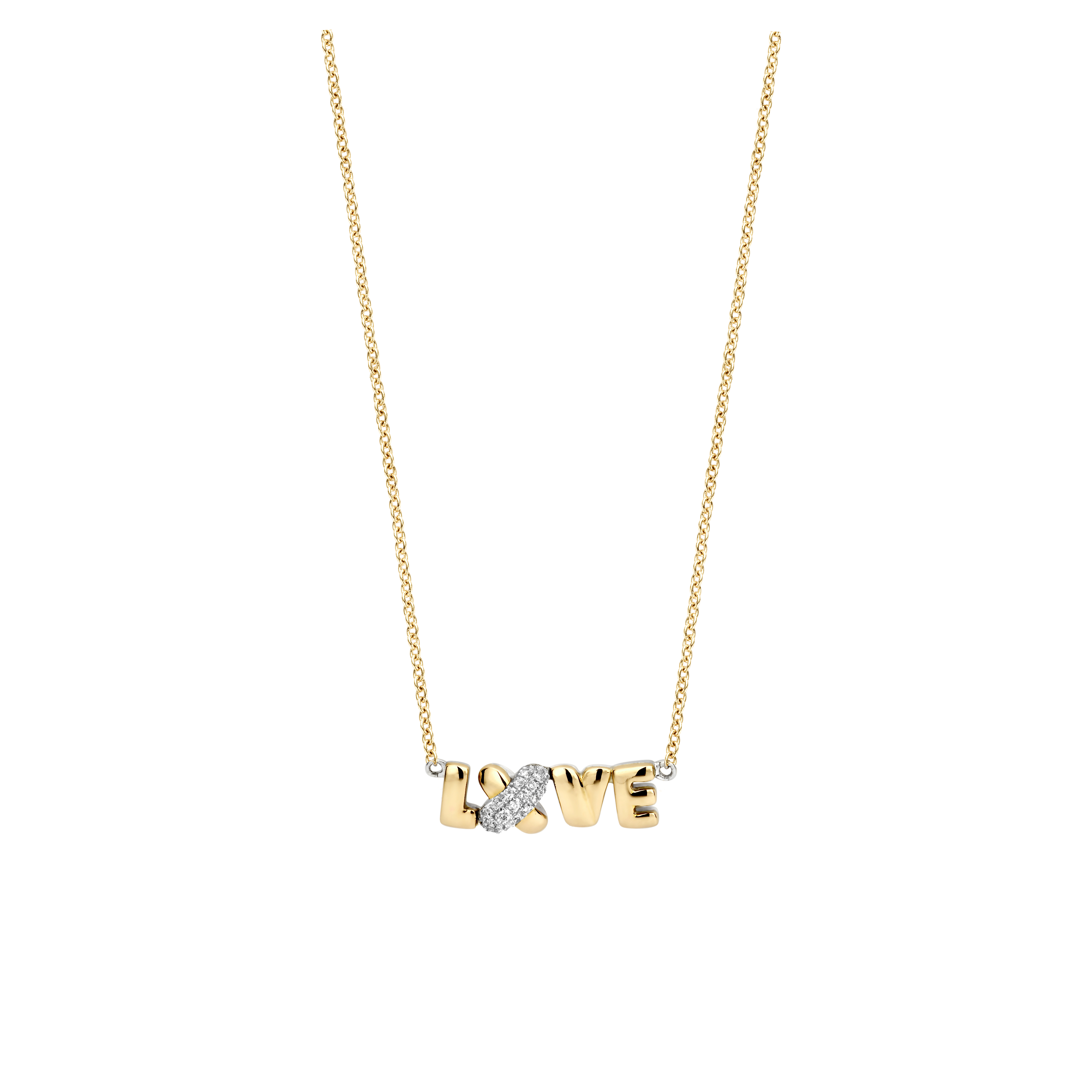 De Tirisi Moda Love collier, modelnummer TM3043D(2T), is een elegante ketting uit de categorie sieraden. Deze halsketting straalt verfijning uit en is perfect voor zowel formele als informele gelegenheden. Draag het als een opvallend stuk bij een avondjurk of als een subtiele toevoeging aan je dagelijkse outfit voor een vleugje glamour.