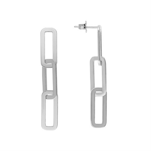 Zilveren oorhangers paperclip